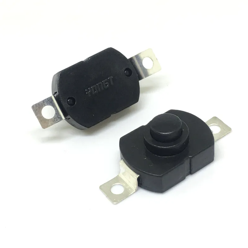 push button Switch 1712KD 30V 1A flashlight switch LOCK 17129.5mm Table lamp switch flashlight button switch ON-OFF 2