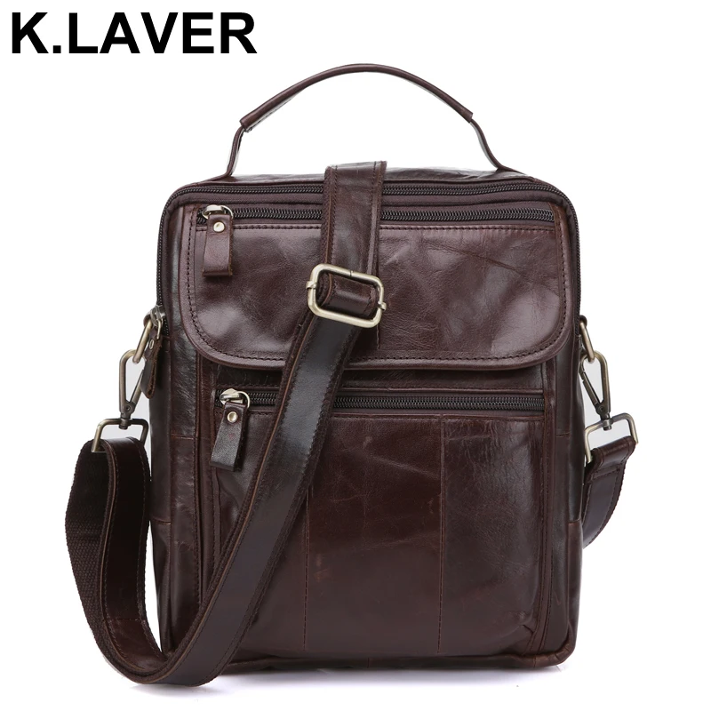 

New Genuine Leather Business Casual Men Messenger Crossbody Male Travel Bag Handbag Cowhide Leather Men's Totes Shoulder Bags
