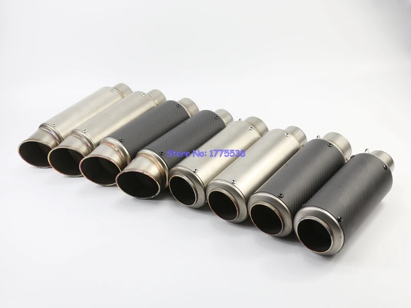 ID51mm/61mm L295mm/240mm Carbon Fiber Motorcycle Exhaust Muffler Pipe
