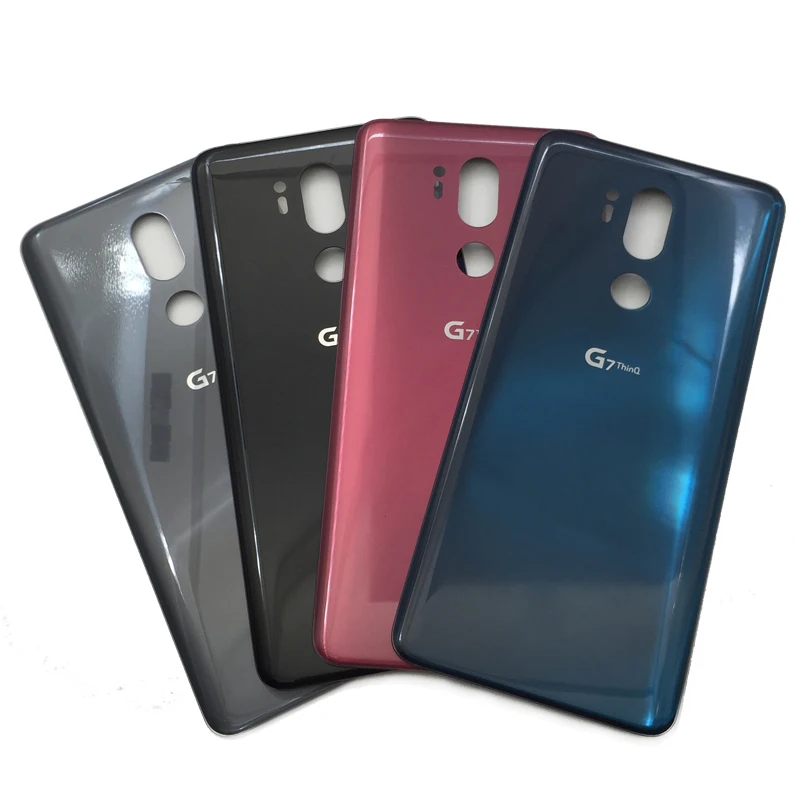 Для LG G7 thinQ G7+ G710EM Задняя стеклянная крышка задняя батарея замена двери