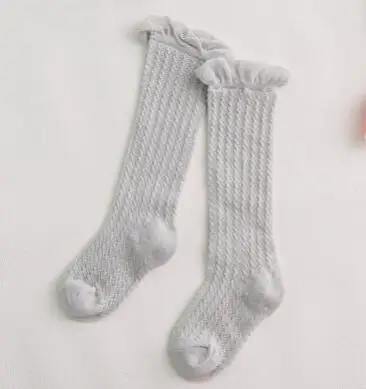 Носки в сеточку детские гольфы, детские носки-трубочки, хлопковые летние Ажурные Гольфы для малышей Дышащие носки для девочек и мальчиков - Цвет: Gray