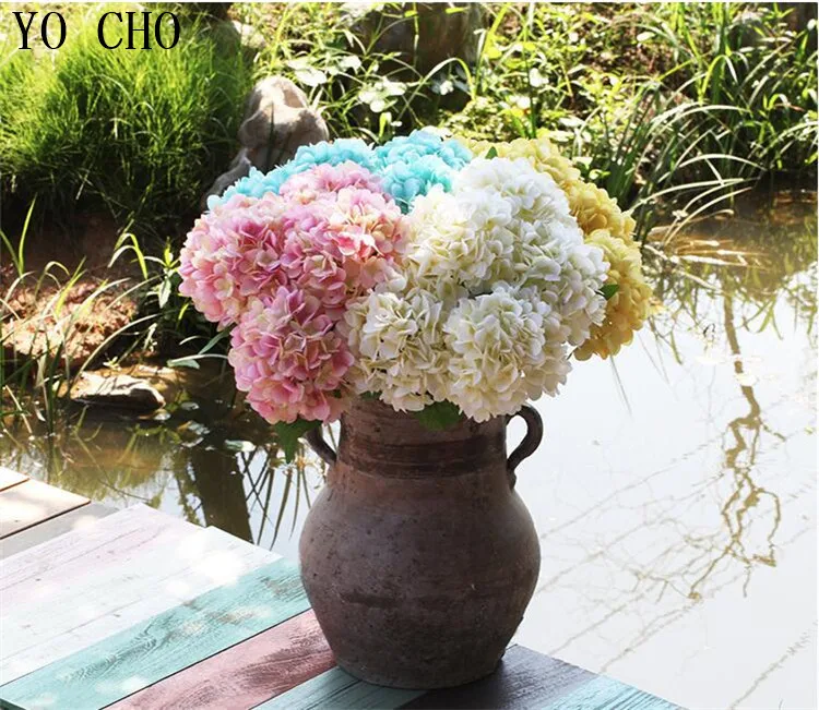 Silk flower Wedding Decoration Artificial flowers Spring vivid Big Hydrangea wedding flowers decoration