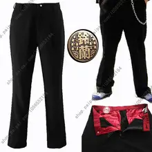 Мужские модные Студенческие Брюки для колледжа корейские зауженные повседневные брюки черные