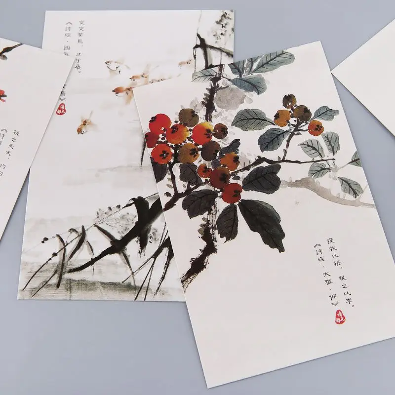 30 листов пейзажных картин Ретро винтажная открытка Рождественская подарочная карта поздравительные открытки 10166