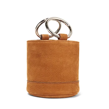 

Classic Women Bags Handbags Wood Handle Bucket Tote Shoulder cross-body Bag Beach Summer Travelling Ladies Messenger Bag