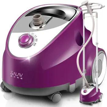 

6 Files Double Pole Antibacterial Garment Steamer Luxury Steam Iron Machine Clor Purple and Orange