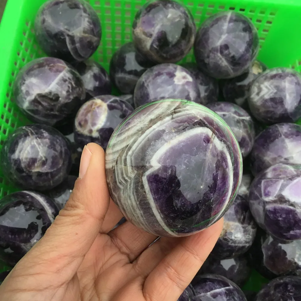 

Natural Dream Amethyst sphere specimen mineral stones ball