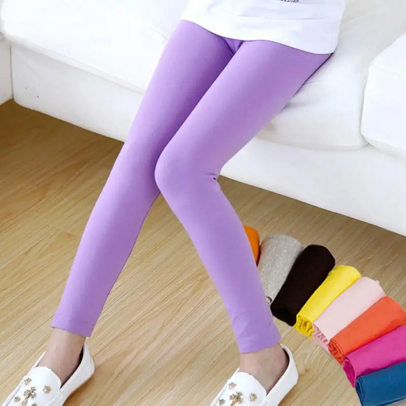 

Candy Color Baby Girls Children Elastic leggings Toddler Children Cotton Trousers Kids Pants Costume Skinny Pants
