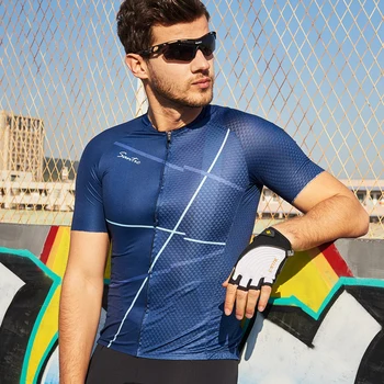 

Santic High Quality Man Cycling Jersey Pro Short-sleeved Road Bike Clothes wicking Competitive version