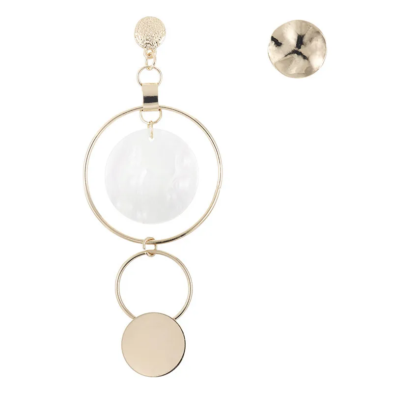 

Seashell Geometric Circular Alloy Ear Nails Personality Exaggeration for the women new Earrings Fashion Jewelry