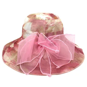 

Women Sun Hat Wide Brim Summer Sunscreen Anti-UV Foldable Beach Hat Ladies Outdoor Mesh Bowknot Hats Cap 2019