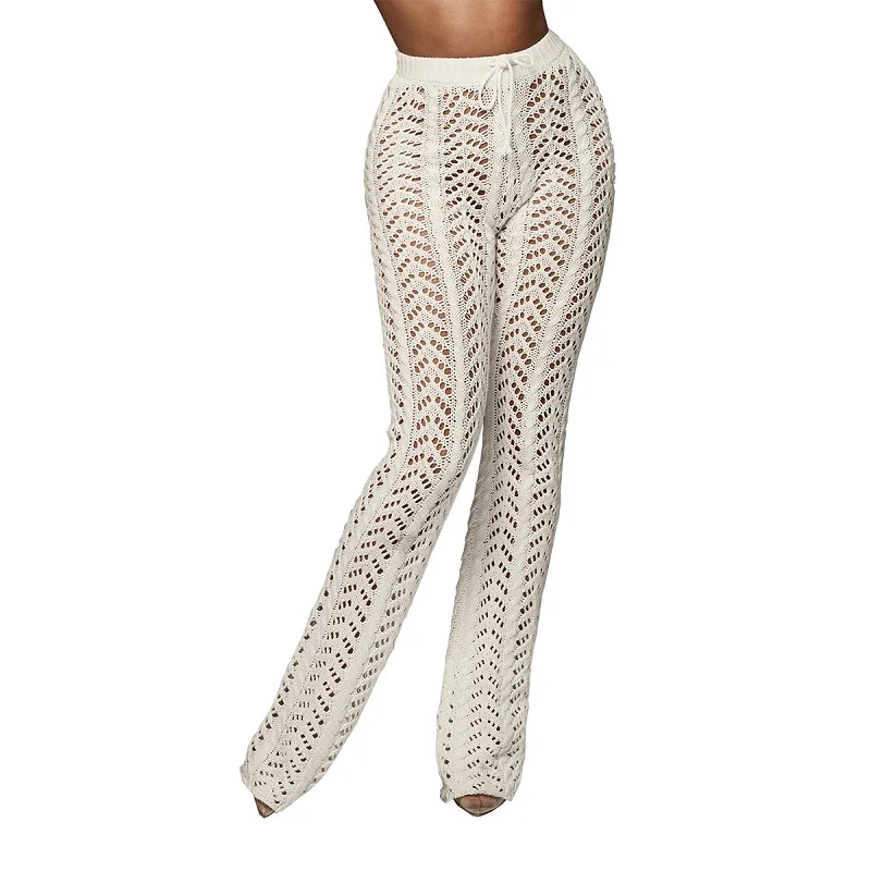 Calça de Praia Saída de Crochê Maiô de 2021 Iasky Calças Femininas Longas 8 Iasky calça de praia saída de crochê,