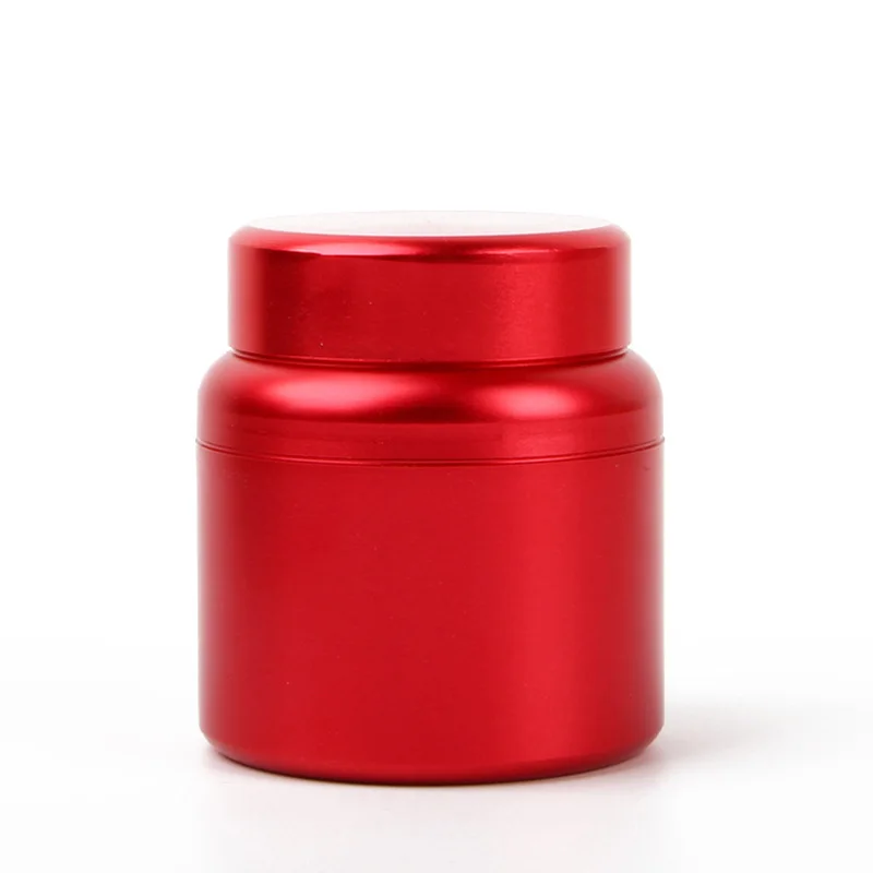 Gold Aluminum Tea Container Fresh-keeping Sealed Silver Coffee Powder Cans Caddy Storage Boxes Portable Travel Tea Bag Organizer