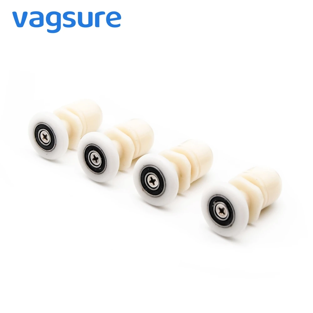 4pcs/lot 19/23/25/27mm Plastic Glass Bearing Rollers For Sliding Door