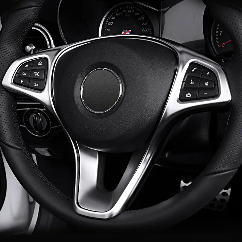 

ABS Steering Wheel Button Frame Decoration Cover Trim for Mercedes Benz Vito W447 2014-2017 Car Decor Strip Interior Accessories