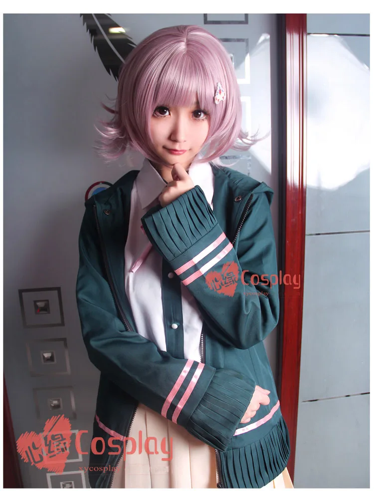 Аниме игры супер DanganRonpa 2 Косплей Костюм Chiaki Nanami косплей костюм куртка рубашка юбка галстук-бабочка унисекс на заказ