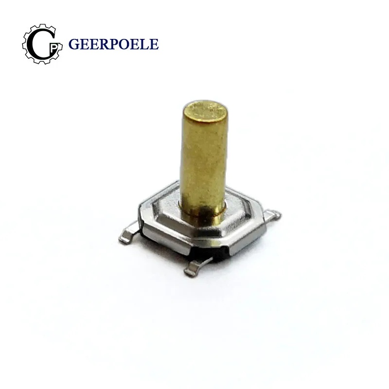 

100 pcs/lot 5.2*5.2*6.0mm 4 Pin 12V 0.5A Push Button Switch Metal Tactile Micro Tact SMT Touch Switch