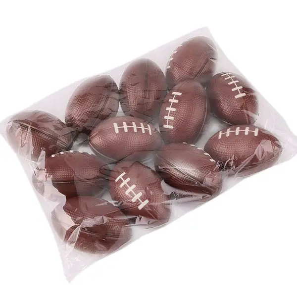 Регби пены шарики для сжимания для снятия стресса, расслабляемые реалистичные бейсбольные спортивные мячи(12 шт - Цвет: Brown