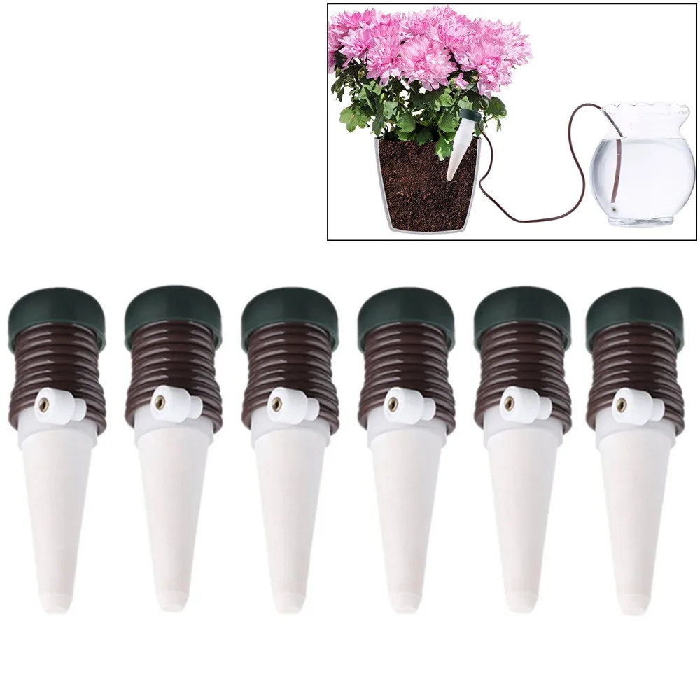 6PCS Flower Pot Watering System Waterer Tool Indoor Auto Drip