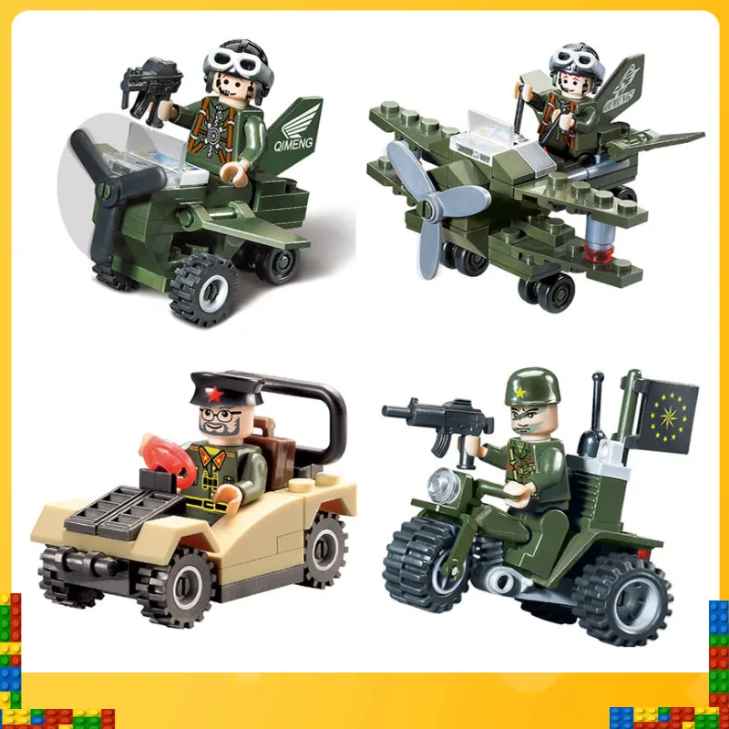 

Enlightenment Military Series Mini Tank Soldiers Aberdeen Puzzle Assembly Insert Small Particles Assembled Building Block Toys