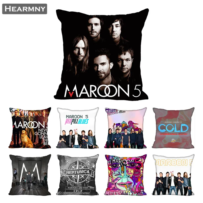 

Maroon 5 Pillow Case For Home Decorative Pillows Cover Invisible Zippered Throw PillowCases 40X40,45X45cm