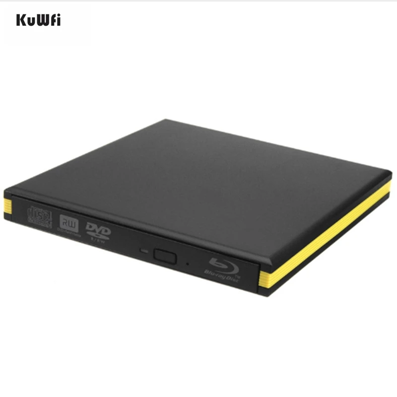 KuWFi USB 3 0 устройство записи blu ray диск BD RE внешний dvd плеер для Регистраторы DVD RAM 3D