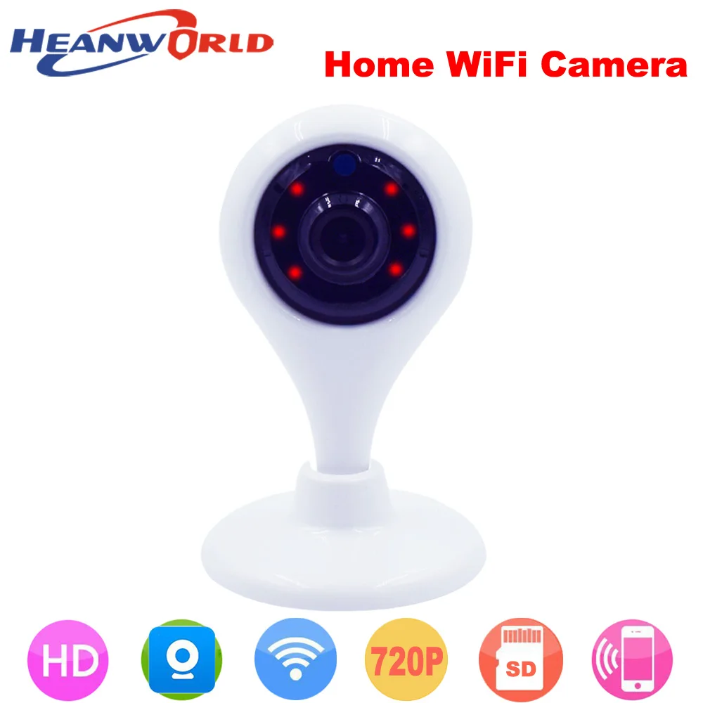 

Heanworld 720P hd wifi camera support TF card Surveillance ip cam mini camera used by V380 APP Baby Monitor camera for home use