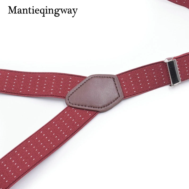 Mantieqingway нейлон рубашка держатели красный несминаемость ремень со штрипками Стиль подтяжки держатели для мужские Регулируемый носок ремень