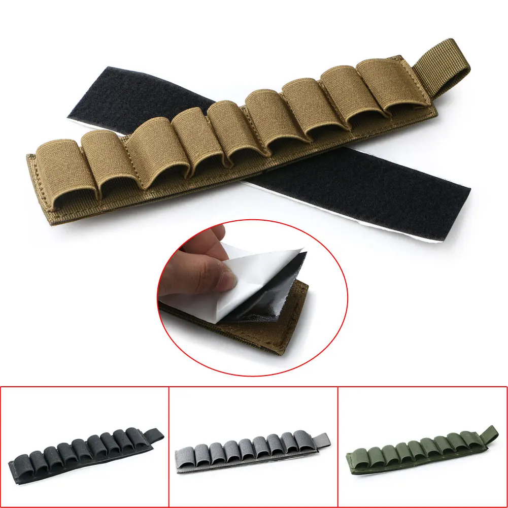 Tacitcal Elastic Butt Stock Rifle Shell Holder 9 Cartridges Ammo Bullet Pouch