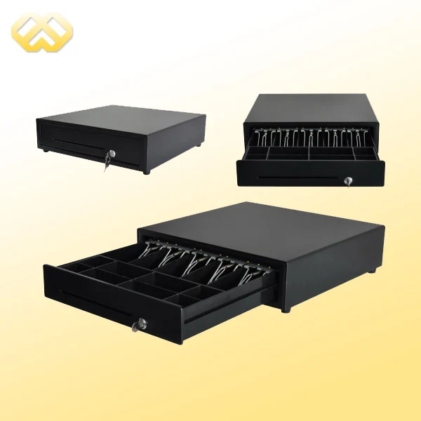 

HC-101P-4 Cash Register Drawer For Pos Terminal Hot selling 3 Position Lock Cash Drawer with 4 Bill Trays and 4 Coin Trays