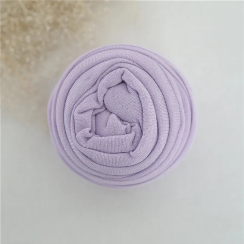 

Lilac Purple Newborn Girl Wraps Photography Props Stretch Knit Jersey Wrap Layering Blanket Newborn Swaddle Sack Baby Cocoon
