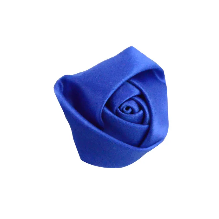 royal blue Nishine 20 шт./лот атласная мини-лента цветок розы ручной работы свернутые розочки для волос заколка головная повязка DIY головные уборы аксессуары для волос - Цвет: royal blue