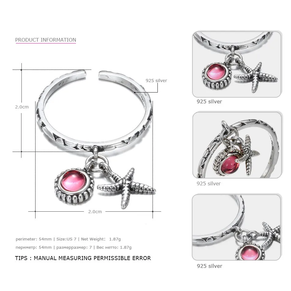 925-Sterling-Silver-Starfish-Rings-Wholesale-Wedding-Engagement-Cute-Rose-Pearl-Rings-2018-New-Arrival-Best-T09