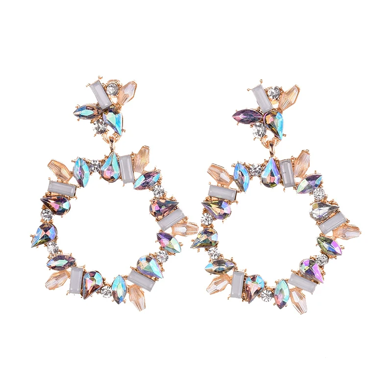 PPG& PGG круглые очаровательные висячие серьги с кристаллами для женщин, распродажа, свадебный подарок, серьги, винтажное ювелирное изделие