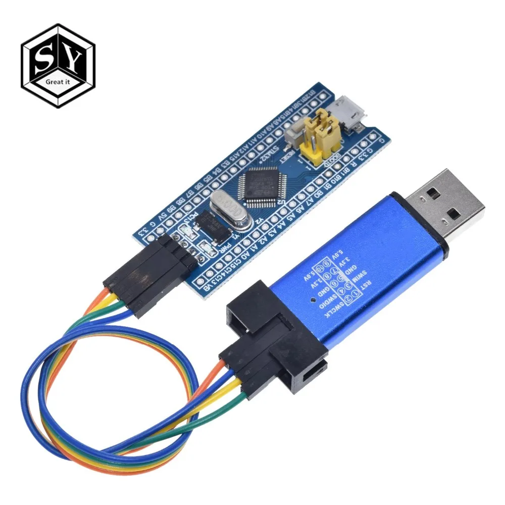 1 шт. Great IT комплект ST LINK Stlink Link V2 Mini STM8 STM32 симулятор загрузки программирования с
