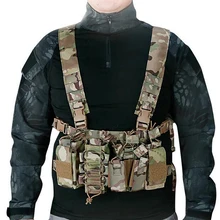 Открытый Тактический Грудь Рог Airsoft охотничий жилет Молл Чехол простой военно-тактические жилет с подсумок