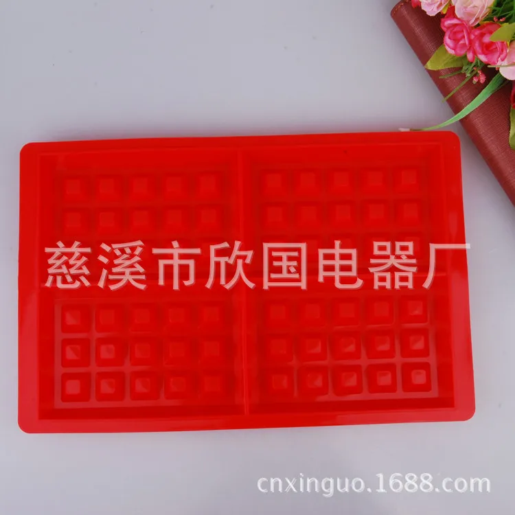 square waffle silicone hand baked cookies cake soap mold