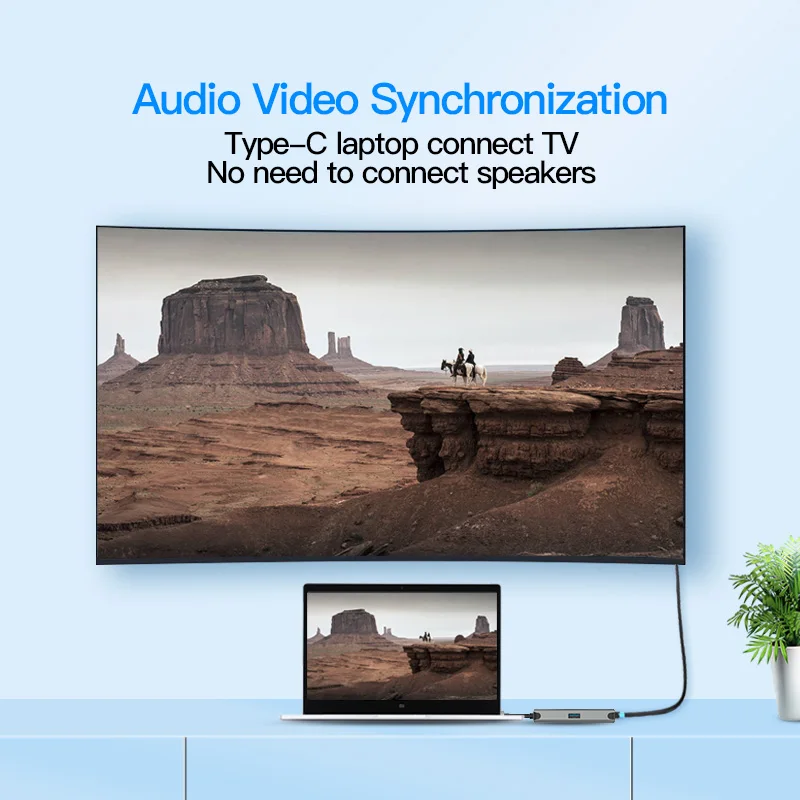 Vention usb type C концентратор к HDMI с USB PD c 3 0 конвертер Suppot 4 K * 2 для MacBook Chromebook HDMI|hub hdmi|to