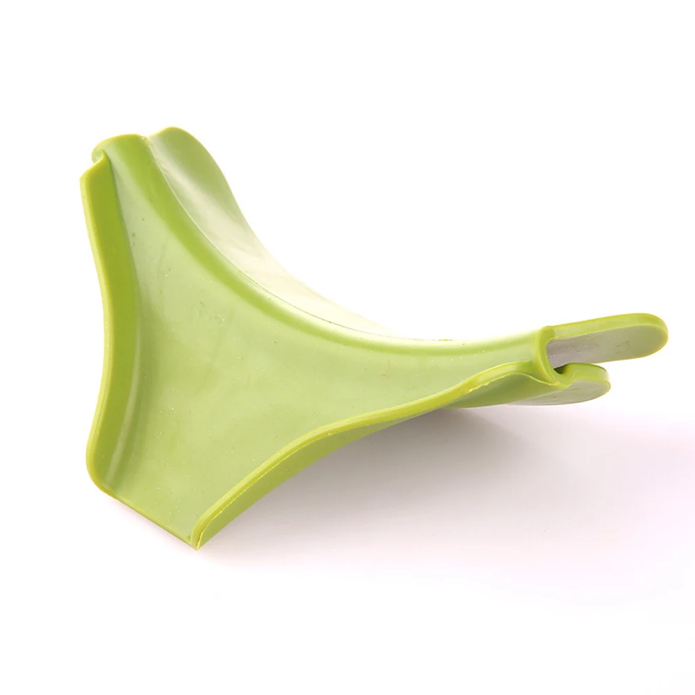 Креативные противоразливные силиконовые слипоны для супа носик Воронка для кастрюль сковородки и чаши и баночки кухонный гаджет инструмент - Цвет: Зеленый