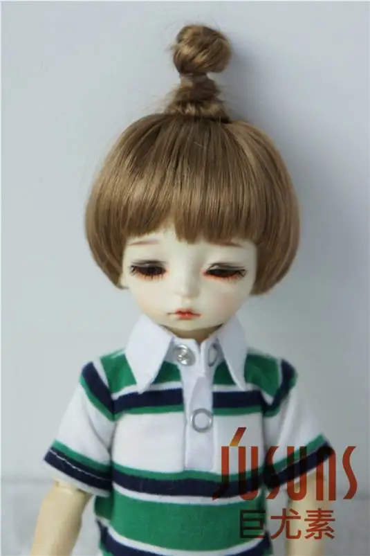 JD363 6-7 дюймов 16-18 см синтетический мохер кукольные парики 1/6 YOSD Updo BJD волосы