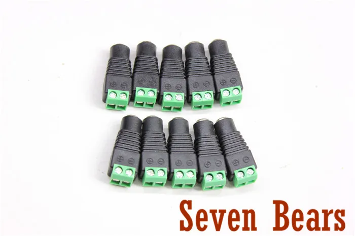 

Led Strip Connector, DC 12V power adapter to led single color strip Female Connector wire Rohs one year warranty 10pcs/lot