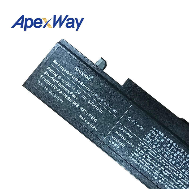 ApexWay Батарея для SamSung R428 R429 R430 R460 R425 RF511 NP300E5C AA-PB9NC5B AA-PB9NC6B AA-PB9NC6W AA-PL9NC6W AA-PB9NS6B