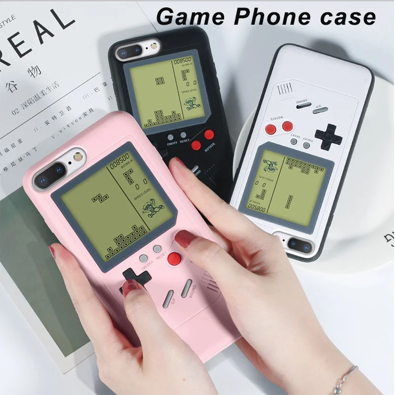 Чехлы для телефонов Gameboy Tetris iPhone 7 8 Plus мягкий ТПУ чехол игровой консоли Iphone X XS Max 6 6S