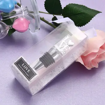 

Stainless Steel Romantic LOVE Wine Stopper Bridal Wedding Gift Letters Wine Bottle Stopper Wine Pourer Vinhos Stoppers S201758