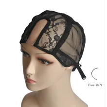 1*3,5 U часть прозрачный из швейцарского кружева для парика колпачок для изготовления париков с регулируемым ремешком ткацкая Кепка сеточка для парика Размер S/Ml