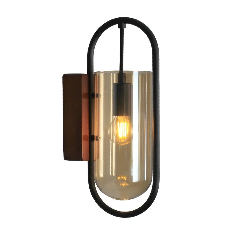 Творческий стеклянный настенный светильник спальня Wandlamp модные железсветодиодный светодиодные Настенные светильники рядом с