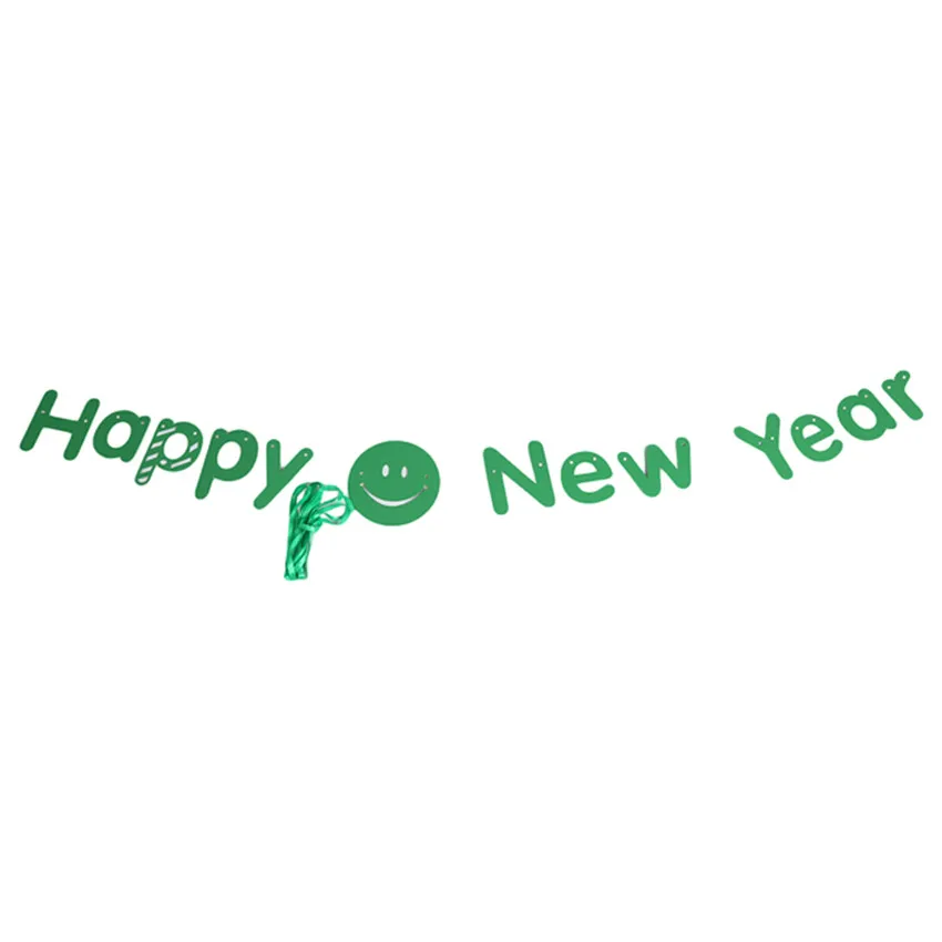 Green Ручной работы Новогоднее украшение счастливый год вечерние баннер красочные овсянки Висячие бумажные гирлянды - Цвет: Green