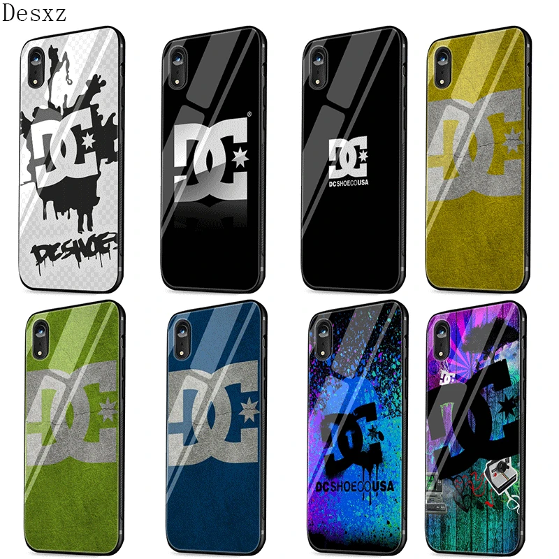 

Mobile Phone Case Glass For iPhone 7 8 6 6S X XS Max XR 5 5S SE Cover Dc Shoes Logo Casing