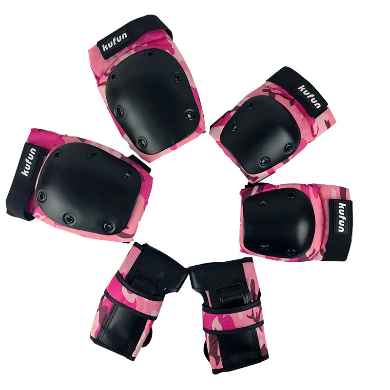 

Kufun Professional Protective Gear 6 Pieces/Set Sport Safety Skateboard Skating Skiing Rollerskate Elbow Knee Pads Wrist Guard