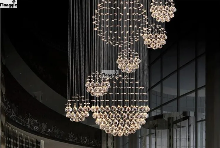 Moderne Блеск Kroonluchters Armatuur Dubbele Ловушка ПРИВЕЛА Hanglamp Вур Фойе Eetkamer Ресторан Decoratie|led